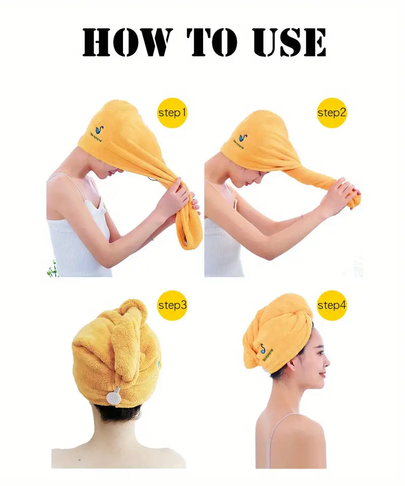 Super Soft Microfiber Hair Towel Turban for Women